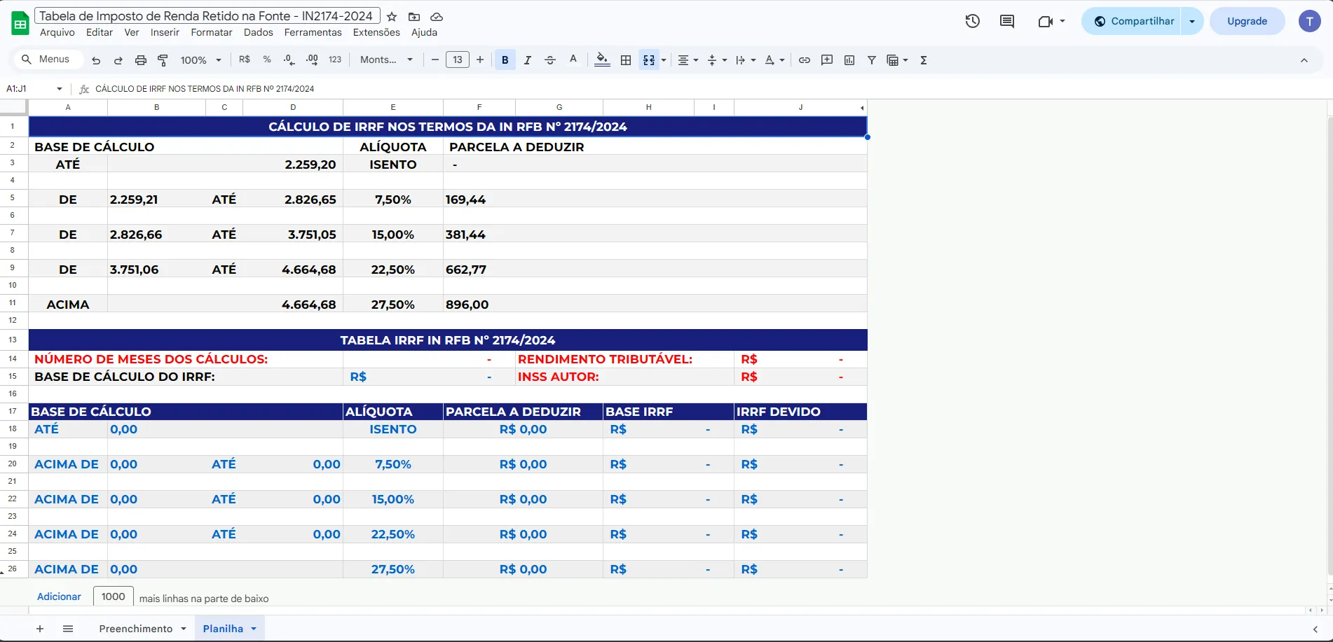 Imposto de Renda Retido na Fonte - IN 1127/11 RFB