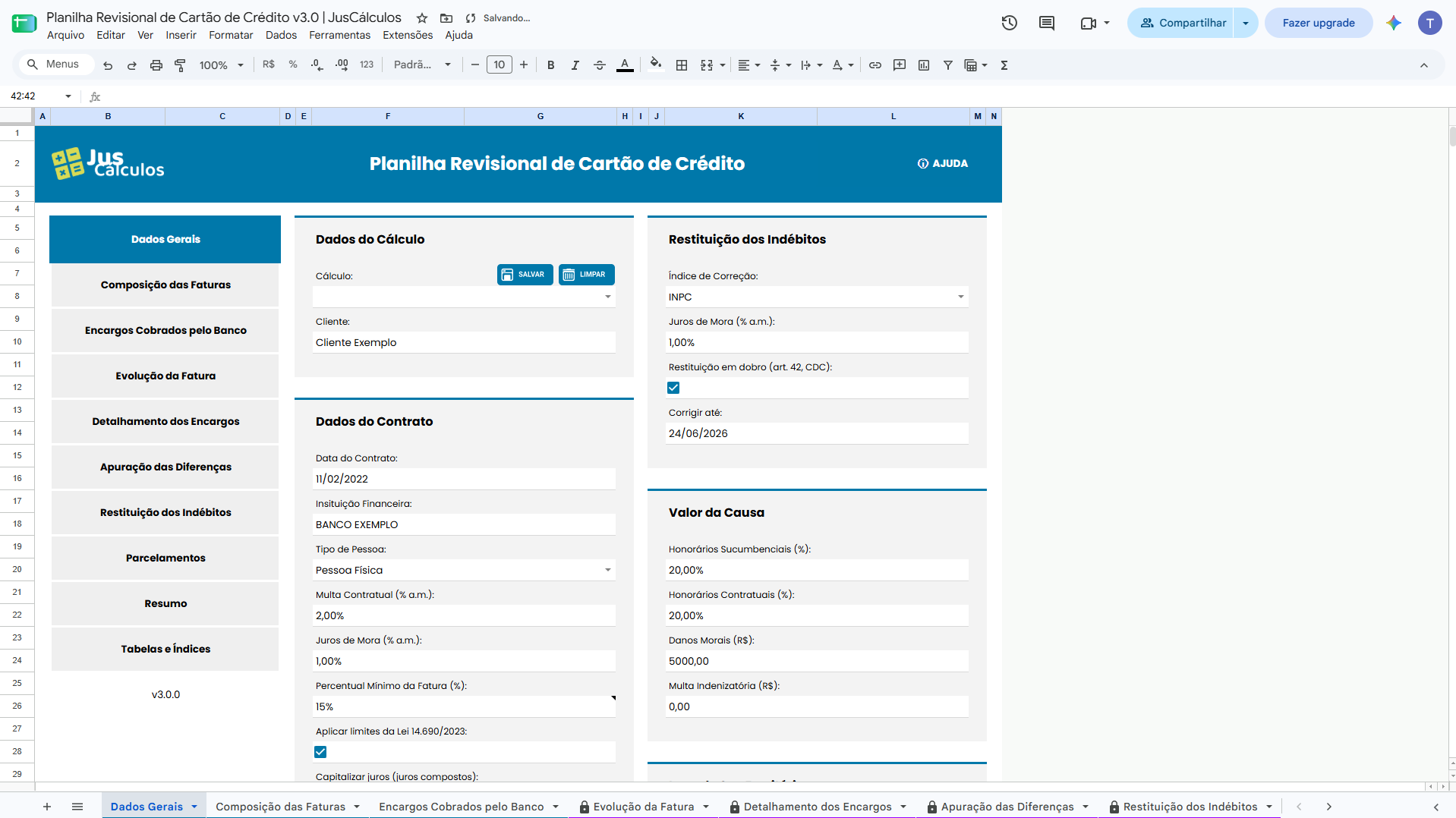 Revisão de Cartão de Crédito